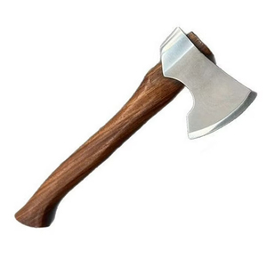 Strong Build Mini <b>Axe</b> With Premium Steel Head And Natural Wooden <b>Handle</b> For Outdoor Camping Hiking Gardening Wood Cutting - Product Image 6