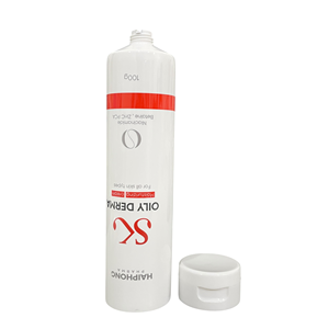 Envase de Plástico Cosmético Blanco de PE, Tubo Brillante Impreso para Crema, con Tapa Abatible, para Cuidado de la Piel - Product Image 2