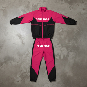 Hot Selling Custom Men's Hooded Printed Tracksuits 100% Cotton 2 Piece <b>Set</b> Unisex 2 Tone Sweat Suits Windbreaker - Product Image 4