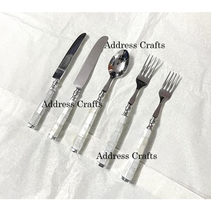 Couverts de qualité supérieure en nacre, ensemble de couverts en acier inoxydable 304, cuillère, fourchette, couteau, vaisselle élégante - Product Image 4