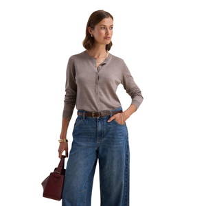 Women Merino Silk Cardigan Lightweight Button Front Soft Knit Sweater for Everyday Comfort Casual Office Layering - Product Image 3