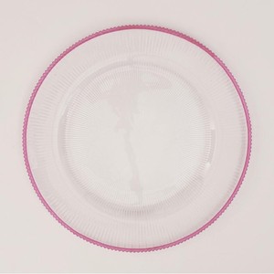 Assiettes de présentation de banquet à rayures demi-lune de style européen, assiettes de service en verre à bord doré, modernes pour mariage occidental - Product Image 3