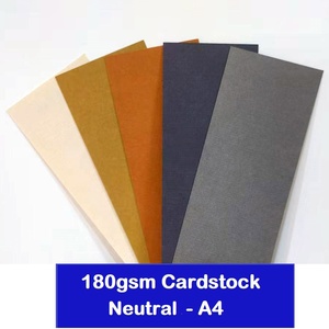 A4 trung tính 180gsm cardstock tráng và không tráng bột giấy cho quà tặng bao bì <span class=keywords><strong>DIY</strong></span> <span class=keywords><strong>Craft</strong></span> dự án PK25 sổ lưu niệm trang trí giấy - Product Image 2