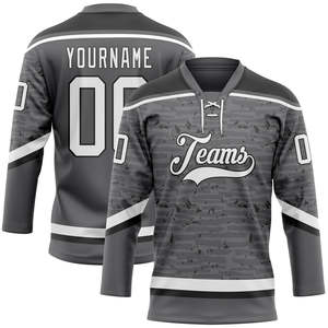 Maillot de hockey personnalisé pour équipe, 100 % polyester, décontracté, à manches longues, pull sportif avec impression par sublimation - Product Image 1