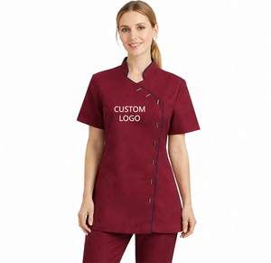Uniforme de Esteticista para Mujer, Túnica de Salón de Belleza, Conjunto de Uniformes Médicos Elásticos y Suaves con Logotipo Personalizado al por Mayor, Ropa de Spa para Enfermeras - Product Image 1