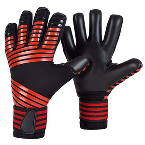 Gants de gardien de but de football pour perfectionnistes, en cuir, à doigts entiers, à lacets, antidérapants, respirants, avec protection du pouce et poignet réglable - Product Image 5