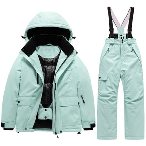 Traje de Esquí Unisex Personalizado para Invierno, Chaqueta con Capucha y Pantalones con Tirantes para Snowboard y Deportes al Aire Libre - Product Image 4