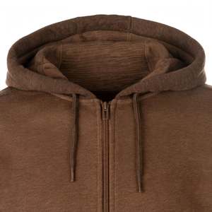 Ensemble de survêtement unisexe marron à capuche en polaire respirant et à séchage rapide, avec sweat-shirt à fermeture éclair intégrale et pantalon à taille élastique, couleurs personnalisables - Product Image 3