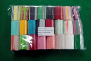 HC0083 24 Rolls Yarn Precut <b>Hook</b> Rug Making <b>Crochet</b> Bundles Striped Yarn for DIY Home Decoration - Product Image 1