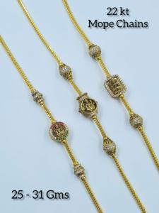 Collar de Lujo con Colgante de Pavo Real en Oro Sólido de 22K, Joyería Tradicional India para Mujer, para Bodas, 25-31g - Product Image 2