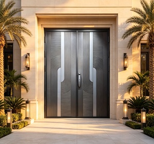 Modern-style double door; durable thanks to a rust-resistant powder coating; suitable for outdoor installation; easy to install - Product Image 4