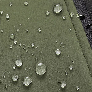 Men's Olive Green <b>Fleece</b> Jacket Stand Collar Zipper Closure Windproof Casual Outdoor Wear Autumn Season Regular Fit - Product Image 6