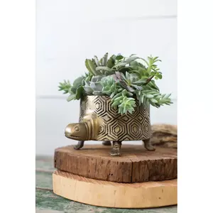 Jardinière en métal artisanale pour l'aménagement extérieur, élégante jardinière en métal artisanale pour l'intérieur, vase à fleurs pour le salon - Product Image 3
