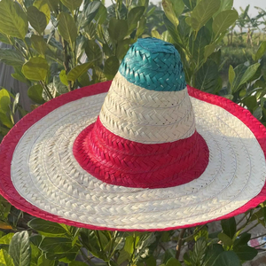 Sombrero de paja de Palma natural para fiesta de verano, recuerdo de boda en la playa, Acción de Gracias, CINCO DE MAYO, MODAS Y ACCESORIOS - Product Image 1