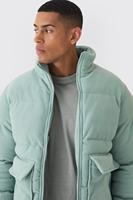 Veste matelassée haut de gamme OEM pour homme – Idéale pour l'hiver, décontractée, coupe-vent, avec fermeture éclair et poches latérales – Manteau pour homme