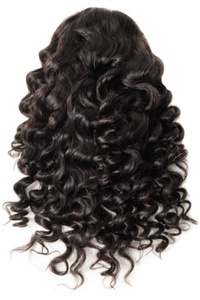 Femmes 100% Humains Remy Cheveux Indiens Pleine Tête Perruque Droite Vagues D'eau Avant Dentelle Conception Tous Les Côtés Couverture - Product Image 5