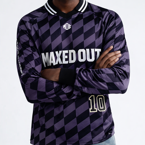 เสื้อฟุตบอลอเมริกันแบบยูนิเซ็กซ์สั่งทำพิเศษ ลายตารางเฉียง ผ้าโพลีเอสเตอร์ ชุดทีม OEM รับผลิตแบรนด์ส่วนตัว ชุดกีฬา จัดส่งจากสหรัฐอเมริกา - Product Image 4