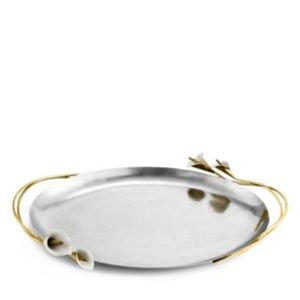 Luxury Hammered <b>Silver</b> Decorative <b>Tray</b> Orchid Handle Metal Serving Platter Centerpiece for Home Hotel Wedding Decoration <b>Trays</b> - Product Image 2