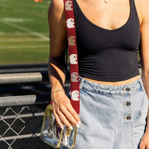 Correas para Bolsos Pinkweave con Cuentas y Lentejuelas, Hechas a Mano, Color y Longitud Personalizables, Ideales para Eventos Deportivos Universitarios, Días Festivos, Pascua y Festivales - Product Image 1