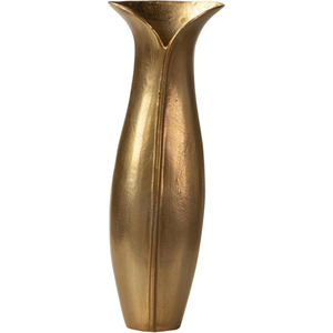 Luxury Handcrafted Metal Flower <b>Vase</b> with Antique Brass <b>Gold</b> Finish Elegant Tall Aluminium Decorative <b>Vase</b> Home Decor Accent - Product Image 1