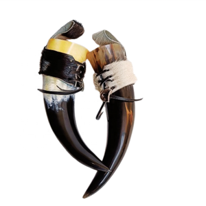 Premium Handcrafted Engraved Viking <b>Drinking</b> Horn Authentic Buffalo Horn <b>Stand</b> Polished Technique Eco-Friendly Animal Specialty - Product Image 2