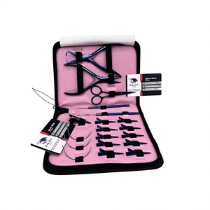 ชุดอุปกรณ์ต่อผมมืออาชีพ Lucky Lash Tools ทำจากสแตนเลส พร้อมอุปกรณ์เสริมสำหรับร้อยลูกปัดแบบเร็ว สีฟ้าพลาสม่า - Product Image 1