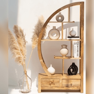 ชั้นวางของไม้มะม่วงทรงครึ่งวงกลม รุ่นวันดานา อัลติส เวนโต ดีไซน์ทันสมัยจากไม้เนื้อแข็ง - Product Image 5