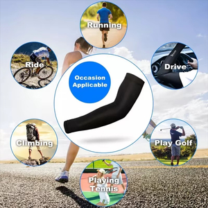 Manchons de bras unisexes en soie glacée pour la vente en gros - Protections respirantes anti-UV et de compression pour le cyclisme et les sports de plein air - Product Image 6