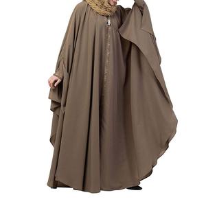 New Elegant Polyester Anti-Static <b>Butterfly</b> Abaya Turkish Style Maxi Length Four-Way Stretch V Neck Long <b>Sleeve</b> Flared Hem - Product Image 5