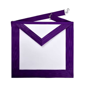 Delantal Masónico Morado Personalizado, Forma Cuadrada, Tejido, Estilo Clásico, Insignia para Prenda - Product Image 1