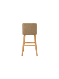 Taburete de Bar Moderno de Tela con Base de Patas de Madera Resistentes, Diseño Minimalista para Uso en Bares Domésticos y Cafeterías Comerciales - Product Image 3