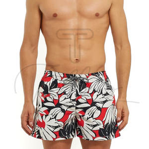 Pantalones Cortos de Baño y Playa para Hombre, de Poliéster, a Rayas, de Cintura Baja, con Logotipo Personalizado, Venta al Por Mayor - Product Image 4
