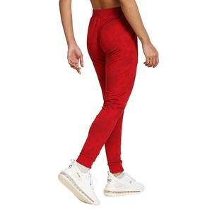 Pantalon de jogging plissé pour femme, taille haute, cordon de serrage, bas élastiqué, coupe fuselée, respirant, polyester et coton - Product Image 3