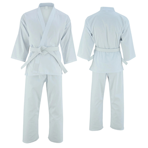 Uniforme de Karate Blanco para Hombre, 100% Algodón, Transpirable, Corte Regular, Uniforme de Artes Marciales, Talla Adulto - Product Image 4