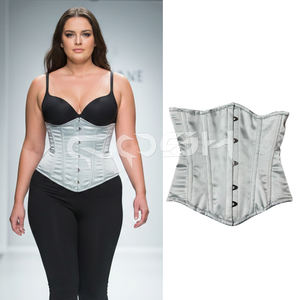 Corsés COSH, Corsé de Entrenamiento de Cintura con Varillas Espirales, en Satén Verde Menta, para Figuras Curvilíneas - Product Image 3