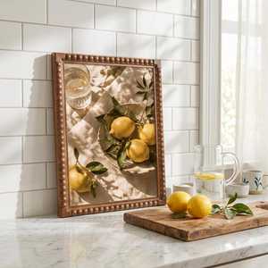 Vintage Bobbin Beaded Wood Picture <b>Frame</b> <b>Multiple</b> Sizes & Art Prints Options Tuscan Mediterranean Photo <b>Frame</b> for Gallery Wall - Product Image 4