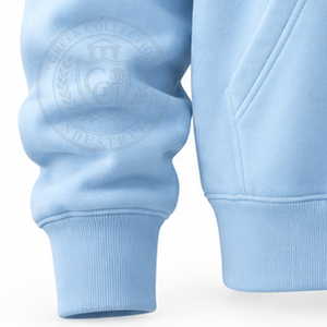 Sudadera con Capucha para Hombre de Alta Calidad, Color Azul Claro, Felpa de Algodón, Gruesa, para Invierno, con Estampado Griego, Marca Privada - Product Image 6