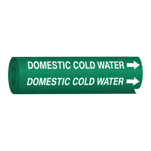 Marcadores de Tuberías de Agua Fría de Alto Rendimiento Brady para Tuberías Industriales y Comerciales - Product Image 1