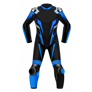 Traje de Motociclismo Personalizado para Hombre, de Cuero Vacuno/Canguro, Mono de Carreras, Traje de Motociclista de Una Pieza, con Protección OEM CE - Product Image 1