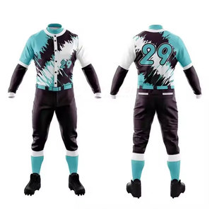 ออกแบบโลโก้ตามสั่ง ชุดเบสบอลคุณภาพสูง ระบายอากาศได้ดี แห้งเร็ว บริการ OEM เสื้อผ้ากีฬาสำหรับผู้ใหญ่แบบยูนิเซ็กซ์ - Product Image 1