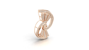Broche Aarinya unisexe en or 9 carats avec diamant de laboratoire, motif éventail architectural Art Déco, style ethnique de luxe, pavé de palmettes - Product Image 5