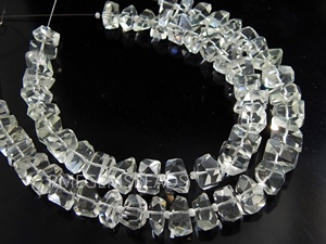 ลูกปัดแก้วใสทรงเหลี่ยมขนาด 8 นิ้ว 8-10 มม. รูประมาณ 0.5 มม. สำหรับทำเครื่องประดับ สร้อยคอ สร้อยข้อมือ - Product Image 2