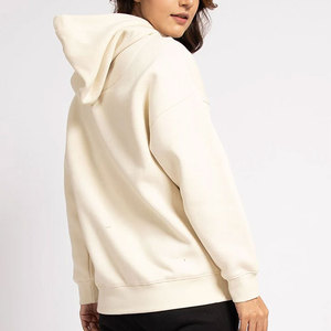 Hoodie French Terry Cotton Fashion Clothing OEM Supplier Women's Cozy Hoodie Brushed Fleece Oversized Casual Winter Hoodie - Product Image 2