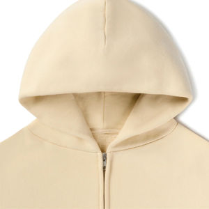 2026 Street Casual Drop Shoulder Loose <b>Zip</b> Mens Cardigan Hoodie Coat America Fashion Solid Color Zipped Oversized Men's Hoodies - Product Image 3