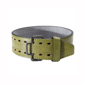 Cinturón de levantamiento de pesas de cuero de vaca verde oliva de liberación rápida, ajustable, antideslizante, con soporte lumbar para powerlifting, cinturón Dabble Prong - Product Image 4
