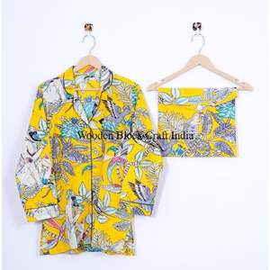 Conjunto de pijama con estampado de mono para mujer, ropa de dormir de algodón, pantalones de pijama para mujer, camisas de manga larga, conjunto de camisa de pijama a juego - Product Image 4