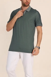 เสื้อกอล์ฟแฟชั่นพิมพ์ลายราคาส่งถูก ดีไซน์ทันสมัย แขนสั้น พิมพ์ลายด้วยความร้อน เนื้อผ้าถัก ระบายอากาศ แห้งเร็ว สำหรับผู้ชาย - Product Image 6