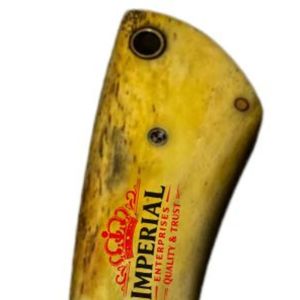 Cuchillo de Caza de Hoja Fija de Damasco con Mango de Hueso Amarillo y Empuñadura de Cobre, Forjado a Mano, para Camping y Supervivencia, OEM - Product Image 2