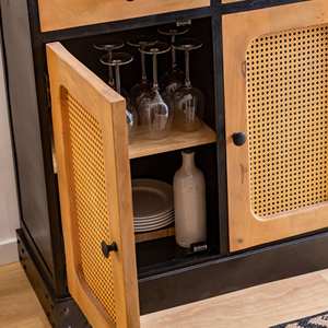 Aparador Vandana Prime Solace de madera de mango y caña - Product Image 2