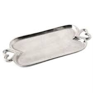 Wholesale Textured Antique Gold Aluminum Tray Oval Serving Dish With Decorative Handles For Snacks Dry Fruit & Luxury Home Decor - Product Image 2